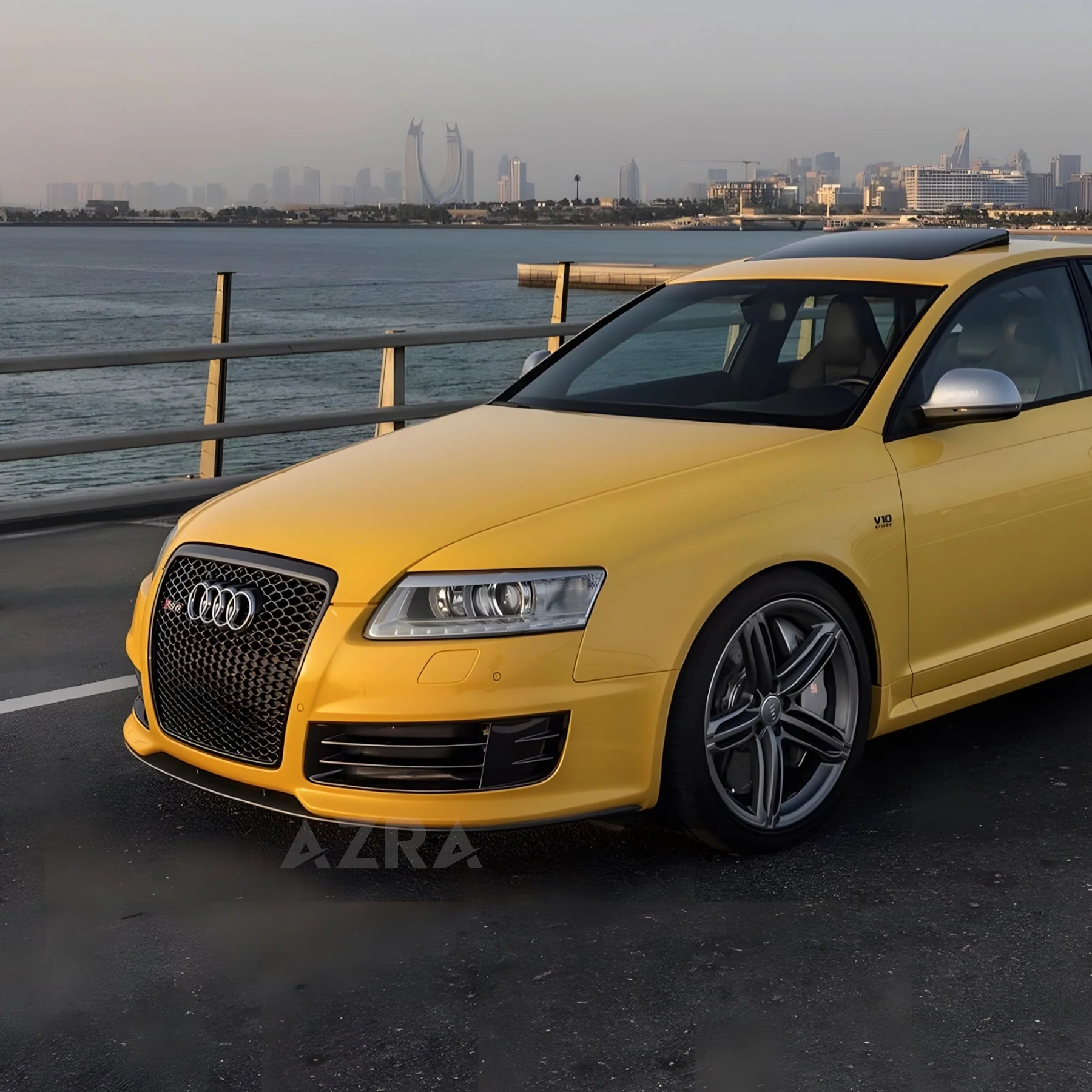 AZRA Audi A6 / S6 | C6 | RS Style Customizable Honeycomb Front Grille | 2004 - 2011 - Image 4