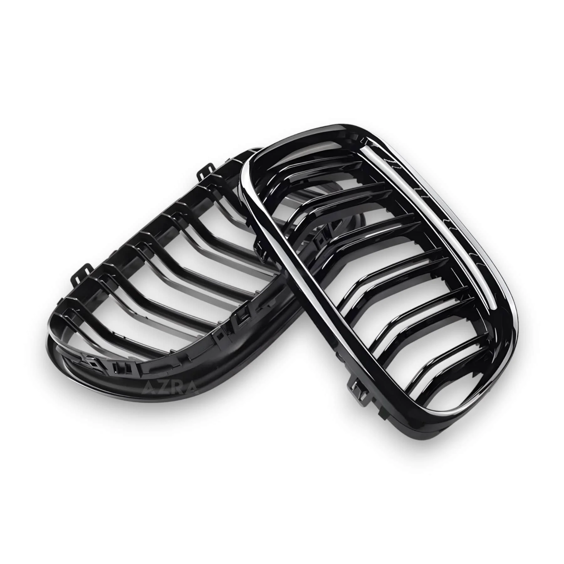 AZRA BMW 3 Series LCI | E90 / E91 | Gloss Black Front Grilles | 2009 - 2012 - Image 2