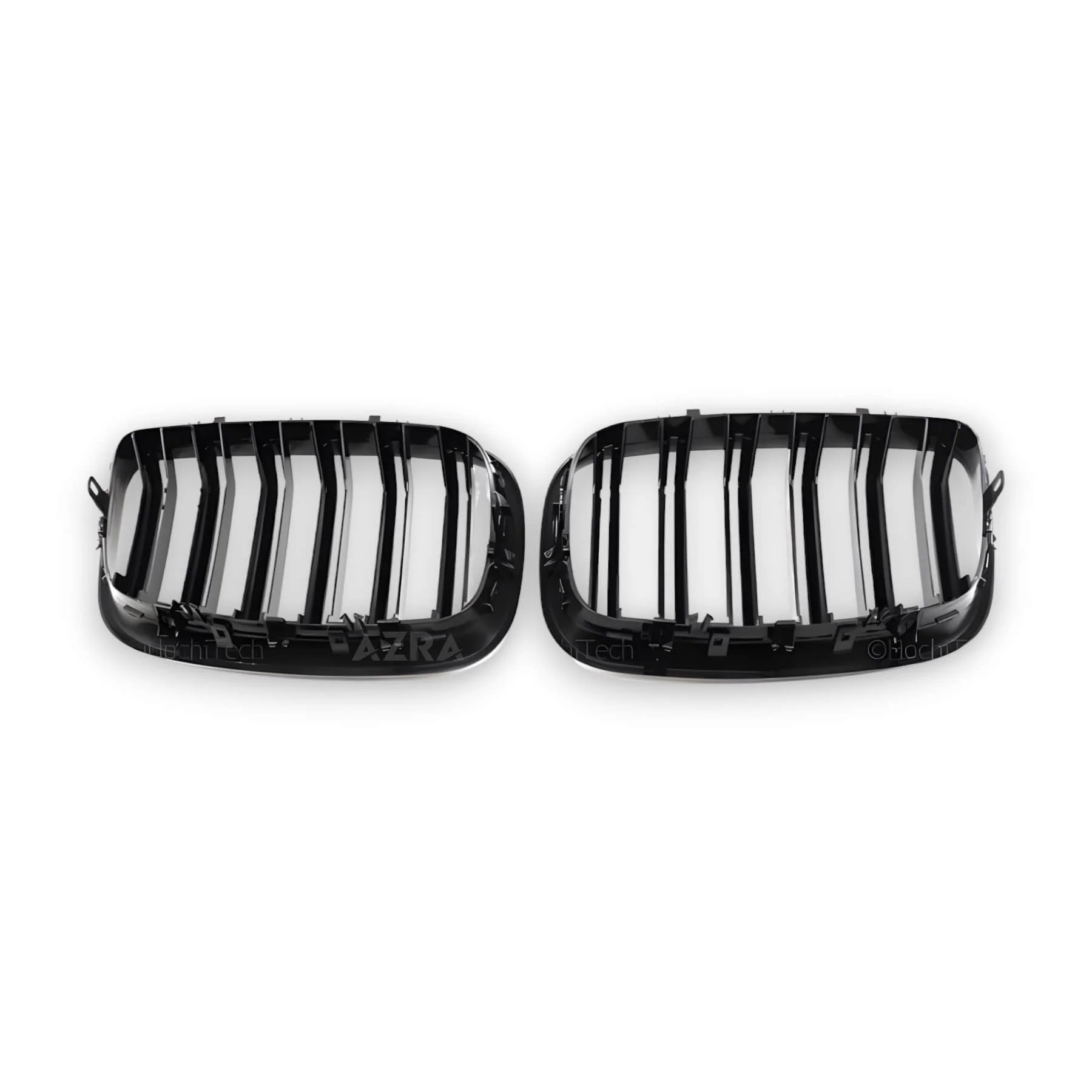 AZRA BMW X5 / X6 | E70 / E71 / E72 | Gloss Black Front Grilles | 2006 - 2014 - Image 4