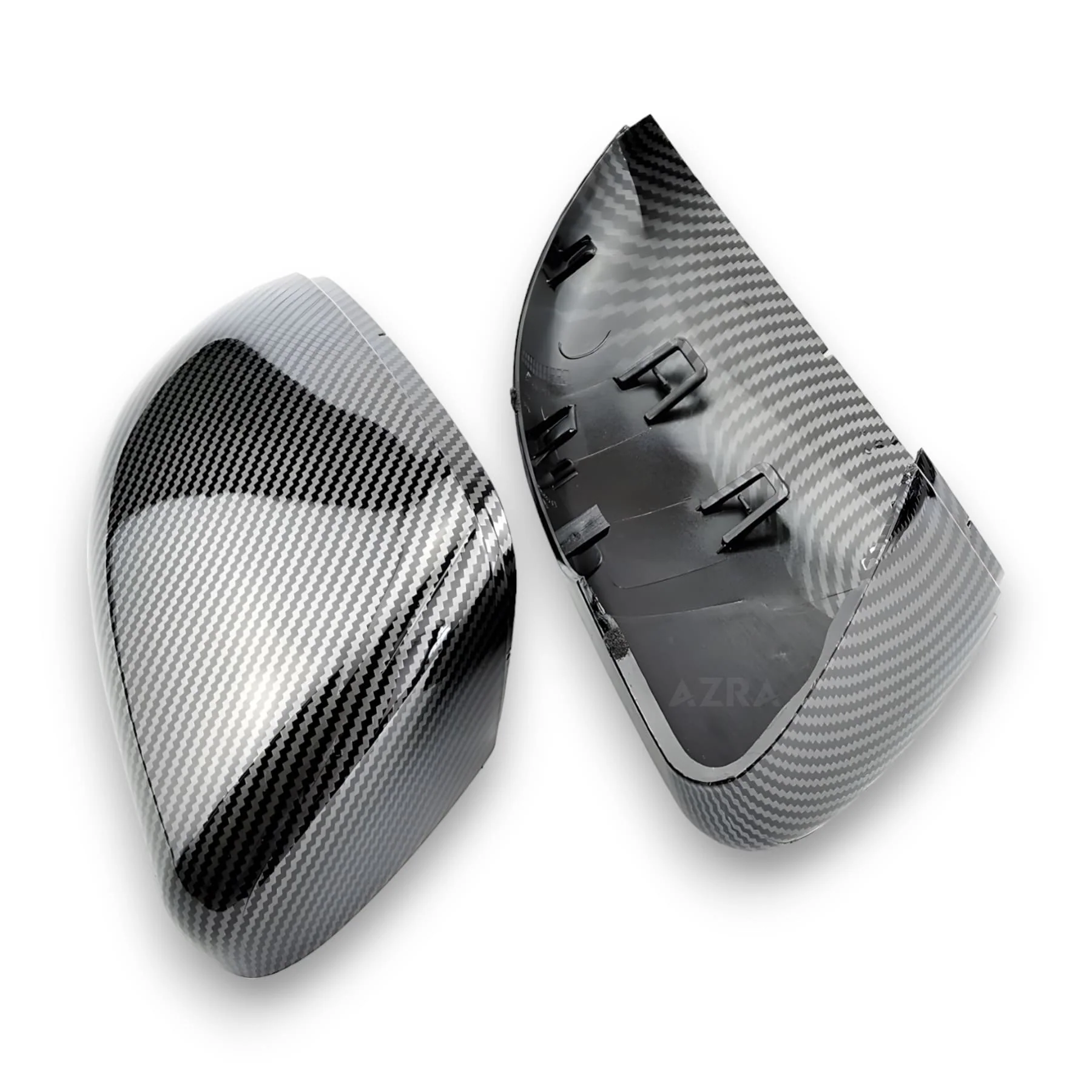 AZRA Volkswagen Golf Mk6 / R20 / Touran | Gloss Black / Carbon Print Mirror Caps - Image 5