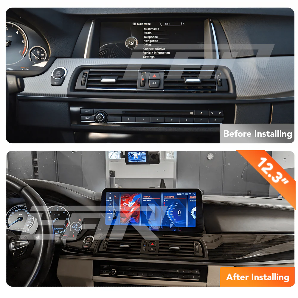 BMW iDrive 8 Android 13.0 5 Series (F10/F11/F18) Multimedia 10.25"/12.3" Touchscreen Display + Built-In Wireless Carplay & Android Auto | 2010 - 2017 - Image 4