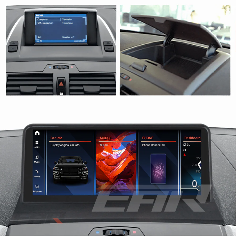 BMW iDrive 8 Android 13.0 X3 (E83) Multimedia 10.25" Touchscreen Display + Built-In Wireless Carplay & Android Auto | 2004 - 2009 | LHD/RHD - Image 4