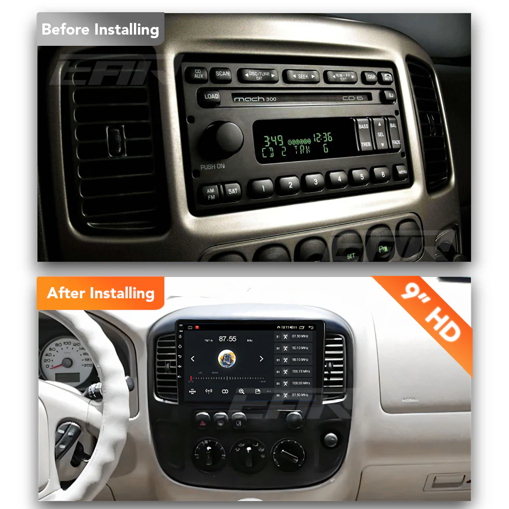 Ford Escape (2000 - 2007) Multimedia 9" Touchscreen Display + Built-In Wireless Carplay & Android Auto - Image 5