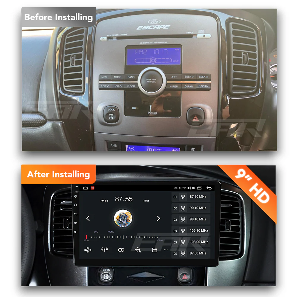 Ford Escape/Kuga (2006 - 2012) Multimedia 9" Touchscreen Display + Built-In Wireless Carplay & Android Auto - Image 6