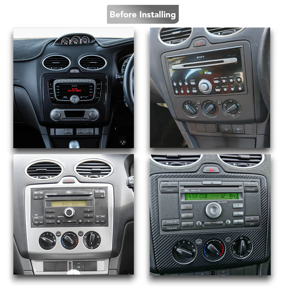 Ford Focus Manual A/C (2004 - 2008) Multimedia 9" Touchscreen Display + Built-In Wireless Carplay & Android Auto - Image 6