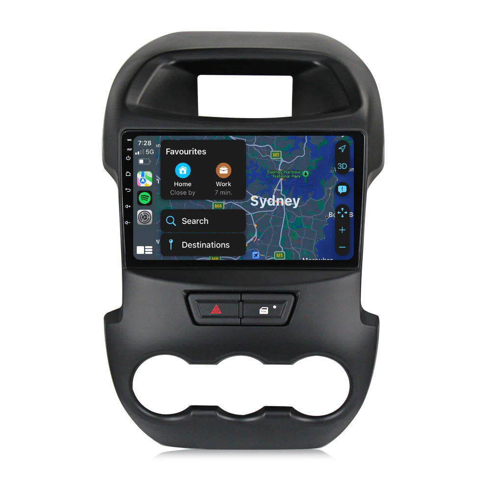 Ford Ranger (2012 - 2015) Multimedia 9" Touchscreen Display + Built-In Wireless Carplay & Android Auto - Image 5