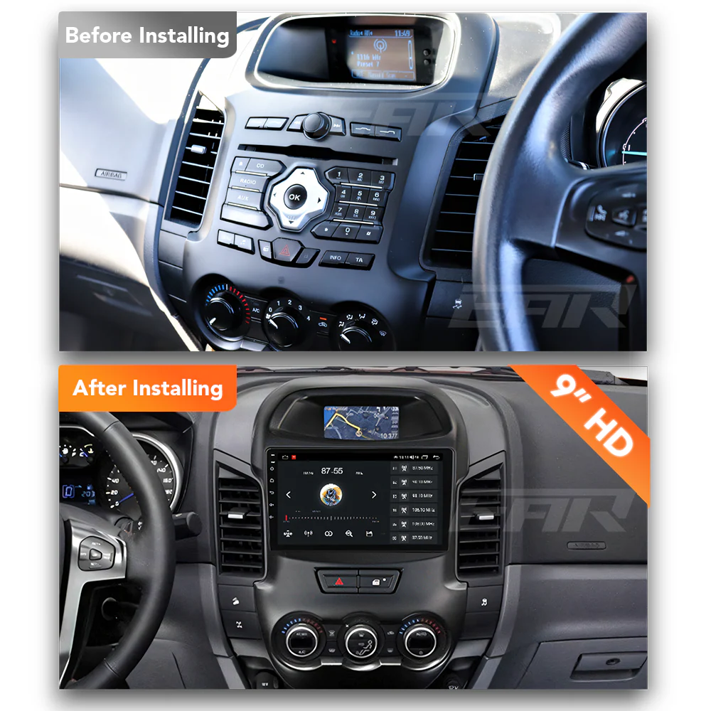 Ford Ranger (2012 - 2015) Multimedia 9" Touchscreen Display + Built-In Wireless Carplay & Android Auto - Image 6