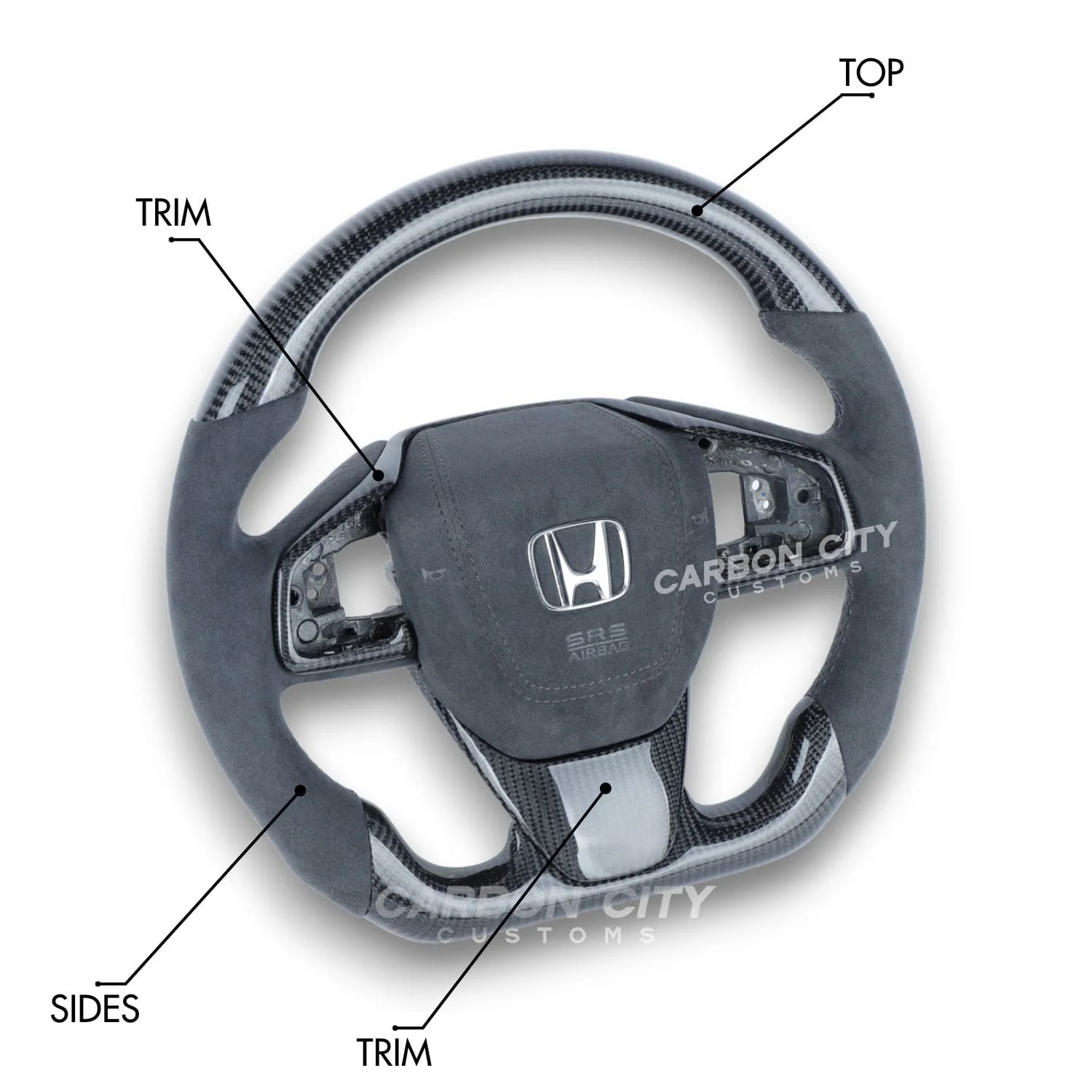 Honda Civic (10th Generation) Style Customizable Steering Wheel - Image 2