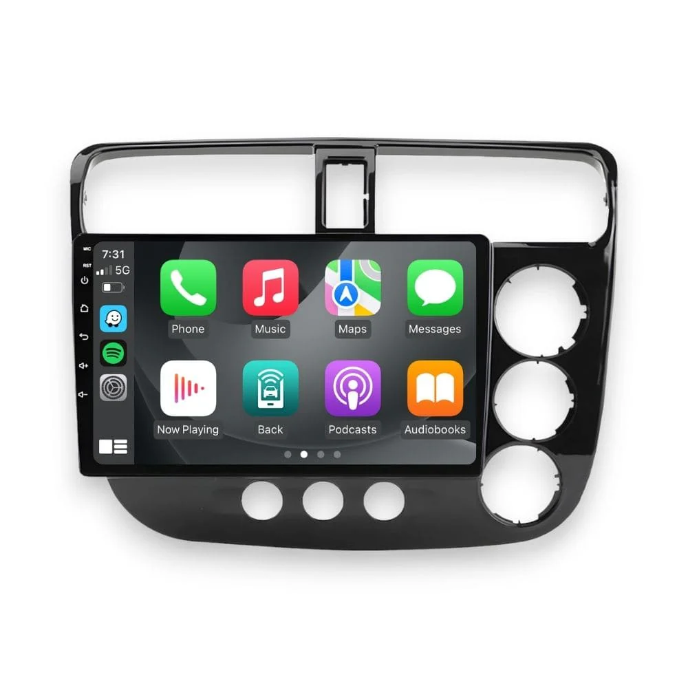 Honda Civic (2001 - 2005) Multimedia 9" Touchscreen Display + Built-In Wireless Carplay & Android Auto