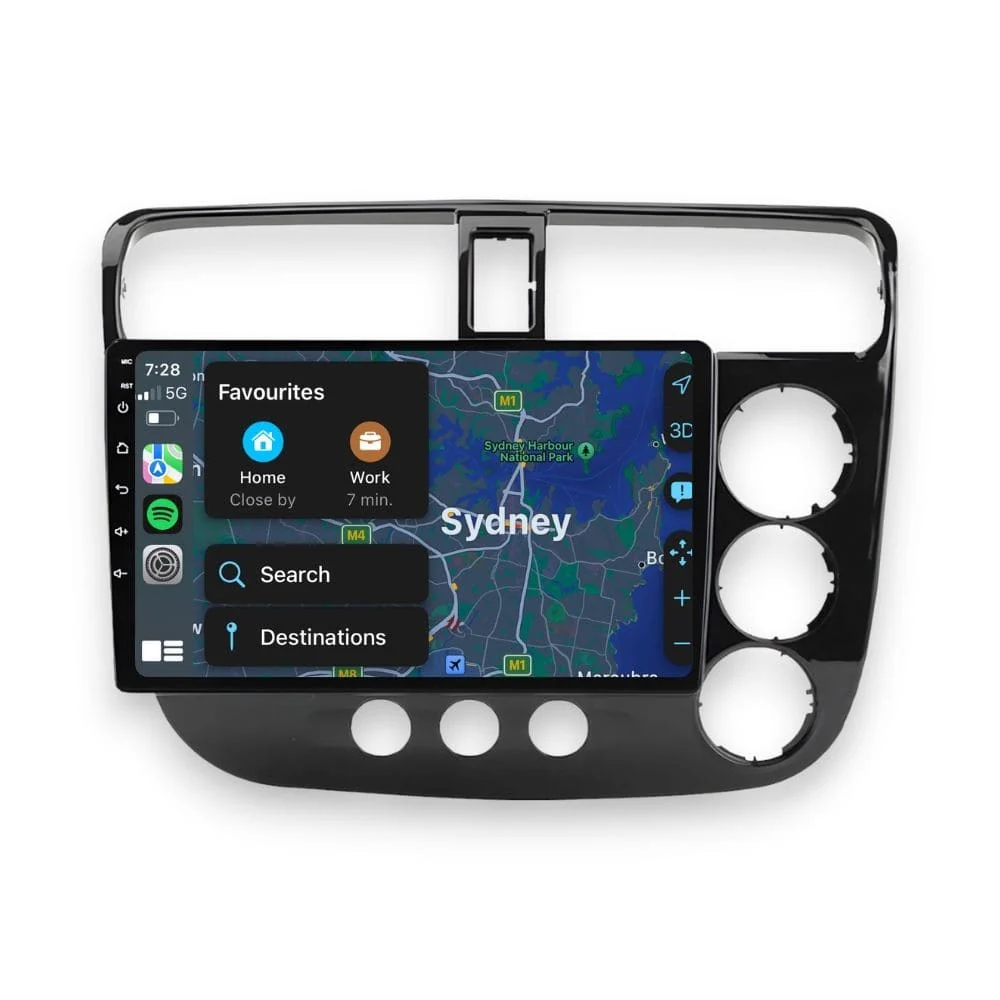 Honda Civic (2001 - 2005) Multimedia 9" Touchscreen Display + Built-In Wireless Carplay & Android Auto - Image 5