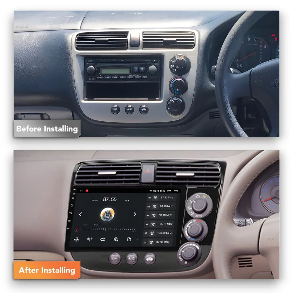 Honda Civic (2001 - 2005) Multimedia 9" Touchscreen Display + Built-In Wireless Carplay & Android Auto - Image 6