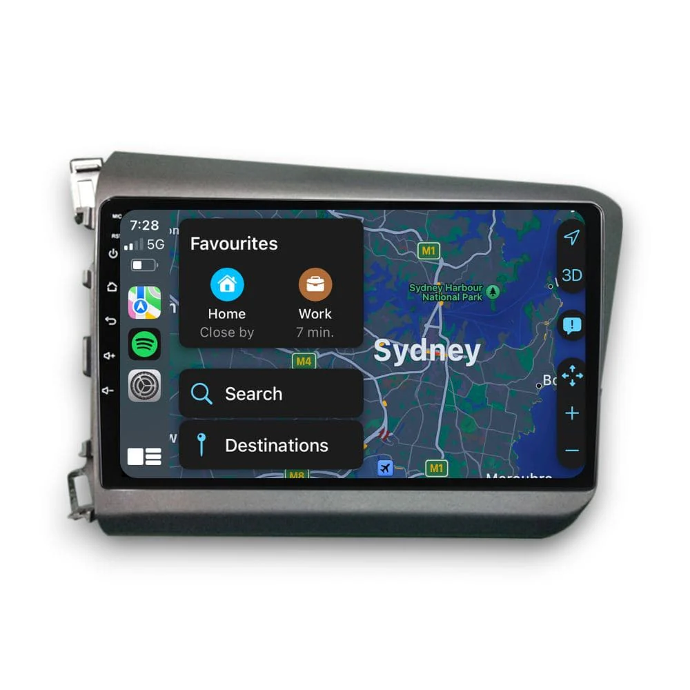 Honda Civic (2012 - 2015) Multimedia 9" Touchscreen Display + Built-In Wireless Carplay & Android Auto - Image 4