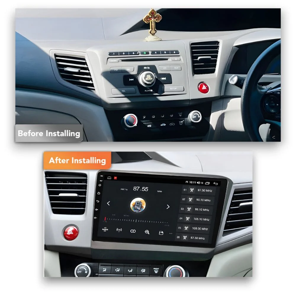 Honda Civic (2012 - 2015) Multimedia 9" Touchscreen Display + Built-In Wireless Carplay & Android Auto - Image 6