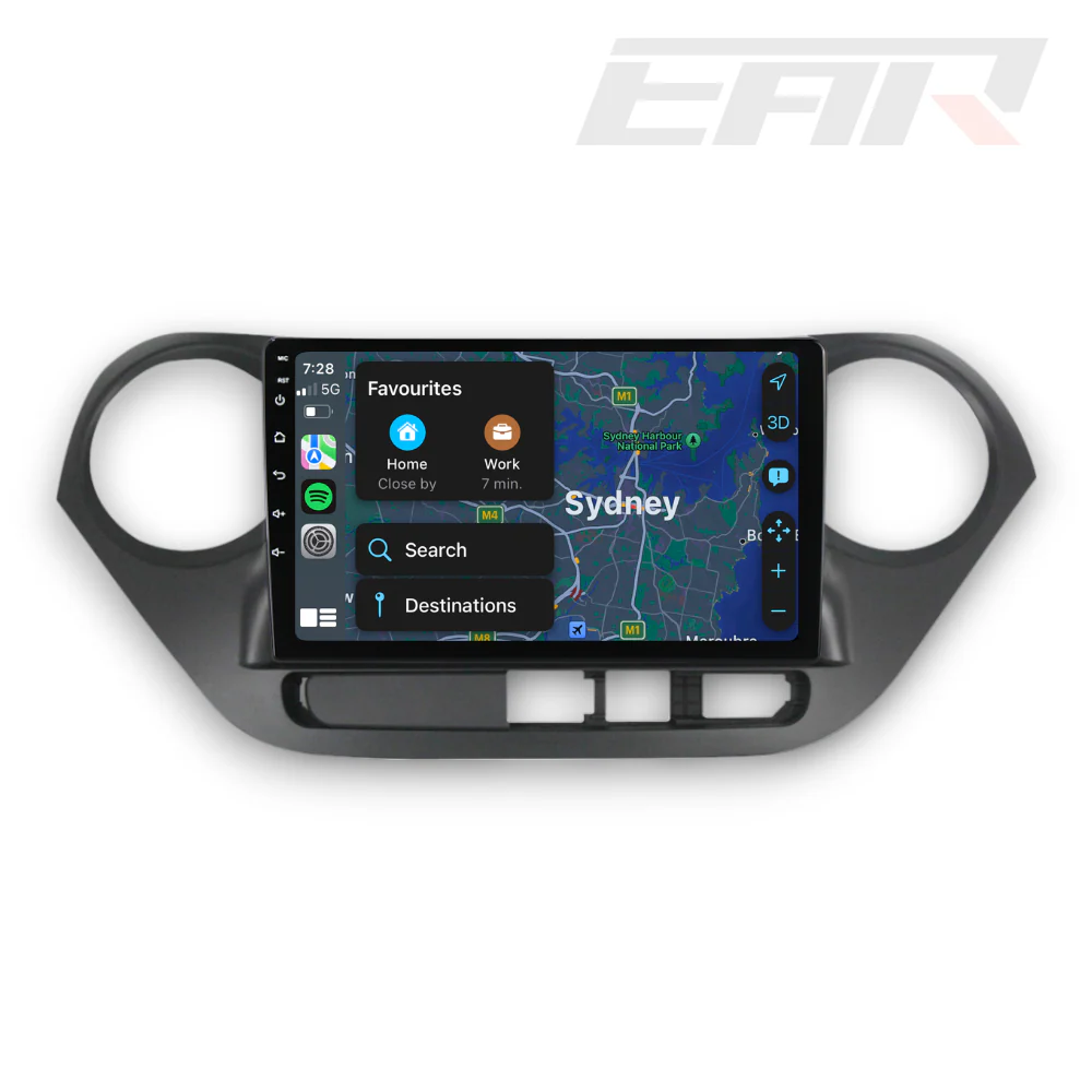 Hyundai i10 (2014 - 2017) Multimedia 10" Touchscreen Display + Built-In Wireless Carplay & Android Auto - Image 5