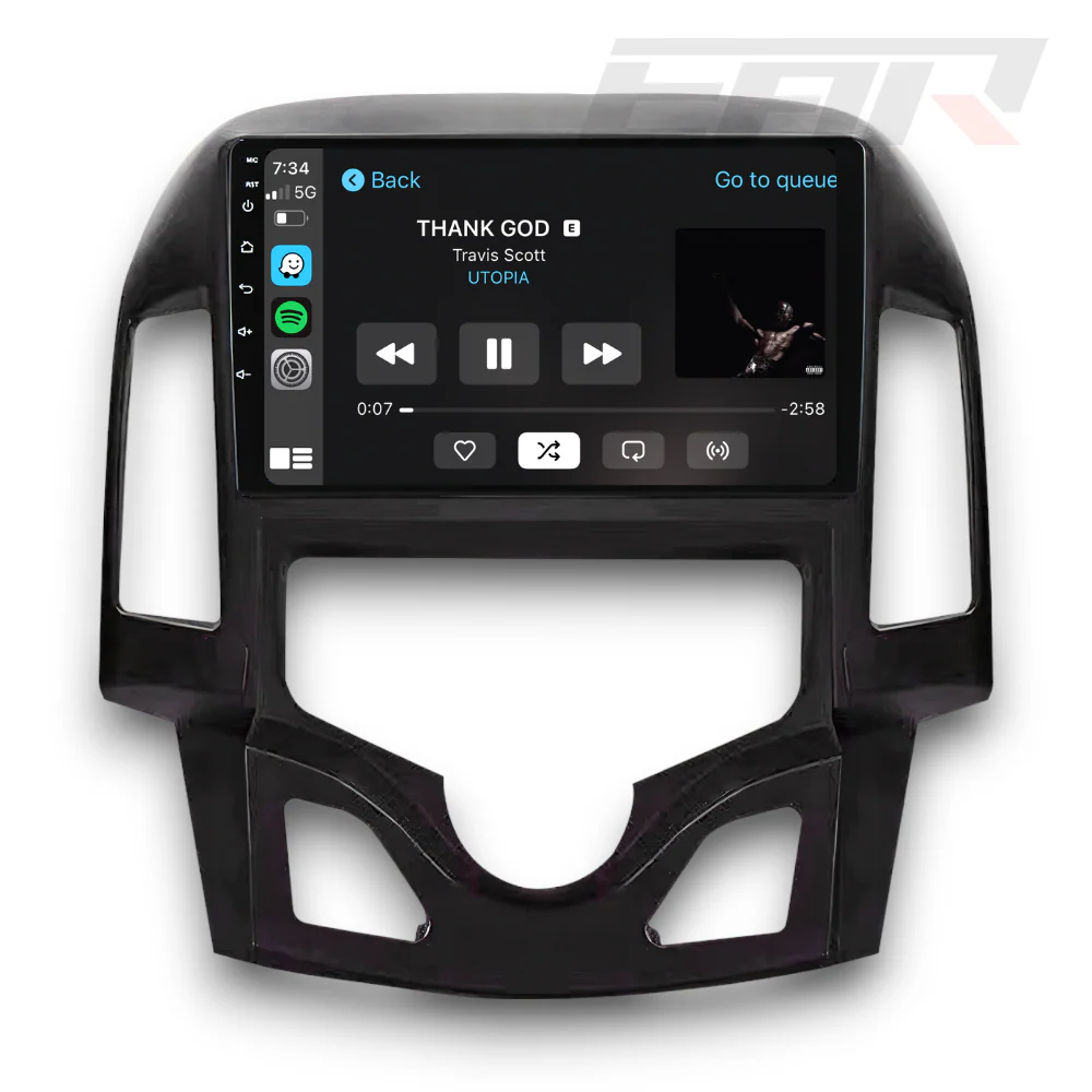 Hyundai i30 (2007 - 2012) Automatic A/C Multimedia 9" Touchscreen Display + Built-In Wireless Carplay & Android Auto - Image 3