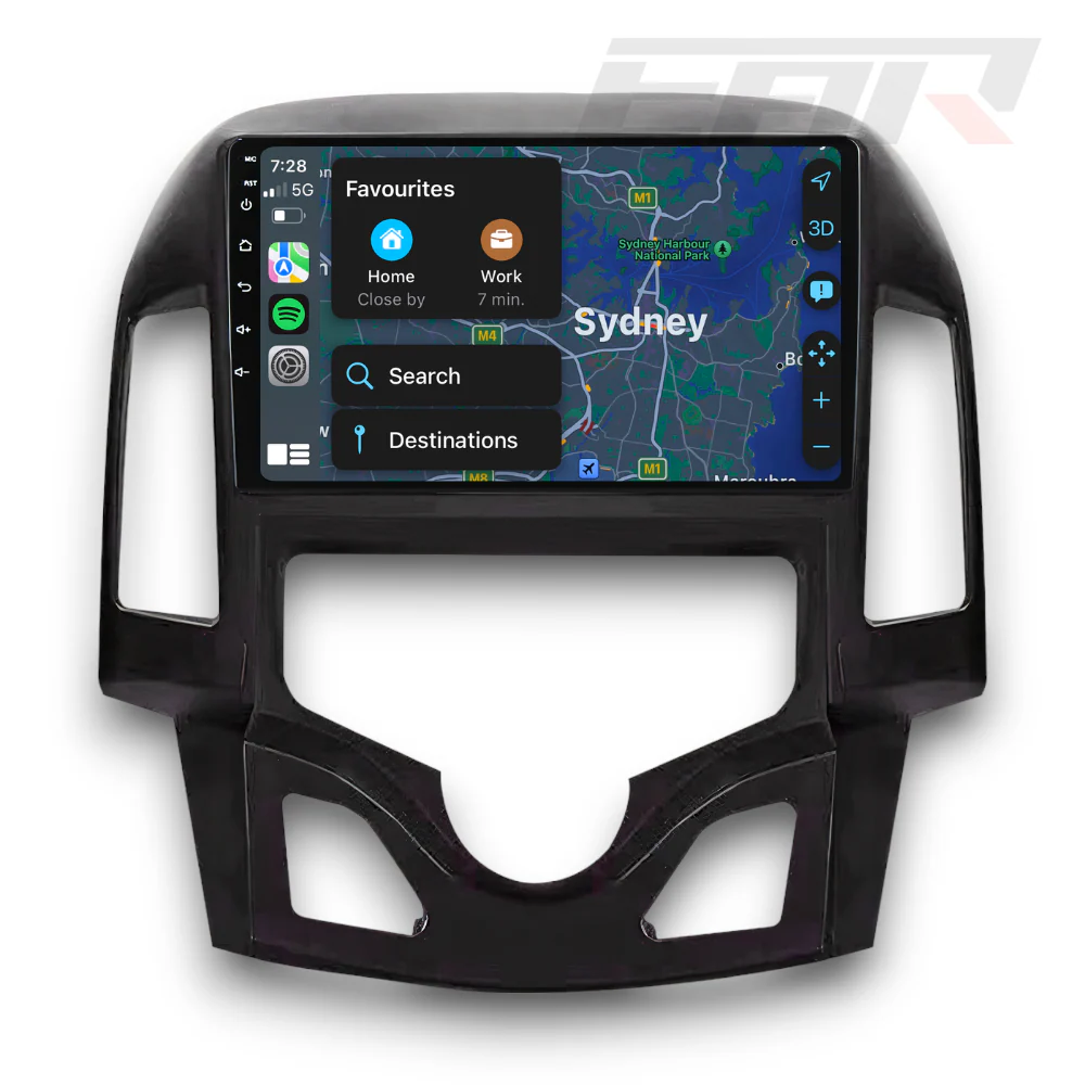 Hyundai i30 (2007 - 2012) Automatic A/C Multimedia 9" Touchscreen Display + Built-In Wireless Carplay & Android Auto - Image 5
