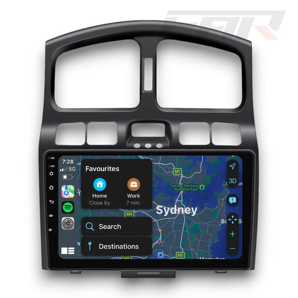 Hyundai Santa Fe (2000 - 2006) Multimedia 9" Touchscreen Display + Built-In Wireless Carplay & Android Auto - Image 5