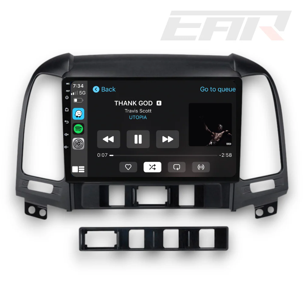 Hyundai Santa Fe (2006 - 2012) Multimedia 9" Touchscreen Display + Built-In Wireless Carplay & Android Auto - Image 3