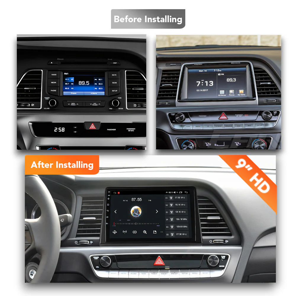 Hyundai Sonota (2015 - 2019) Multimedia 9" Touchscreen Display + Built-In Wireless Carplay & Android Auto - Image 6