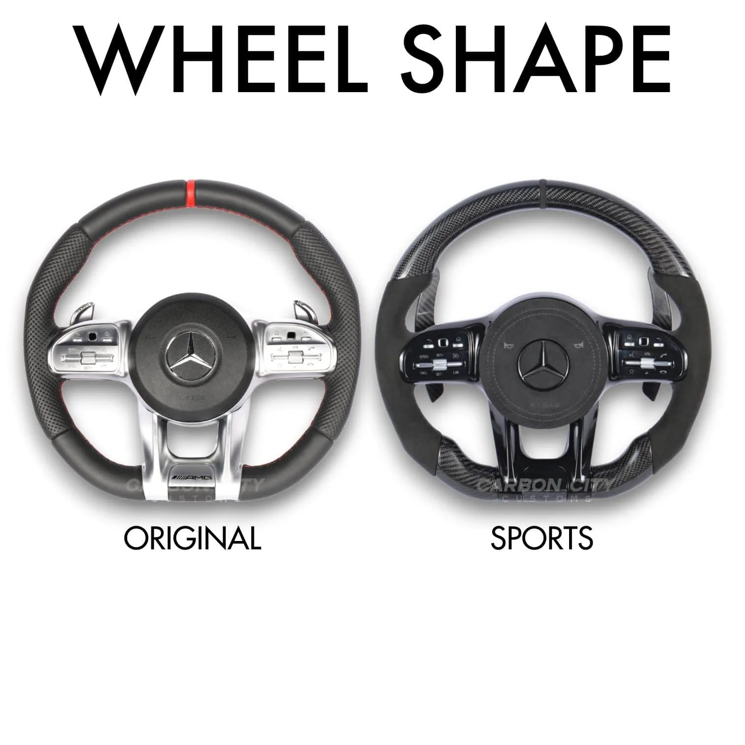 Mercedes-Benz 2020 AMG Performance Style Customizable Steering Wheel (Fits 2010+ All Models) - Image 3
