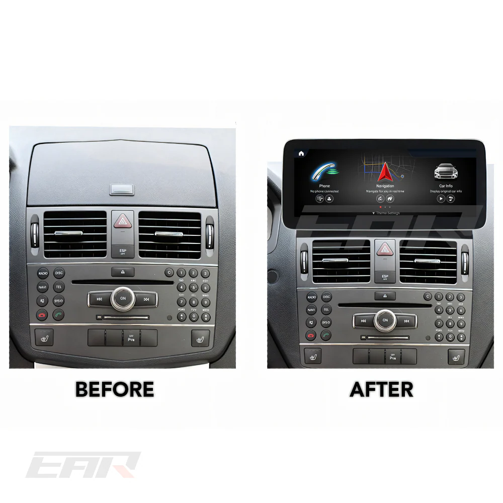Mercedes Benz C Class Android 13.0 (W204/S204) Multimedia 10.25"/12.3" Touchscreen Display + Built-In Wireless Carplay & Android Auto | 2008 - 2010 | LHD/RHD - Image 4