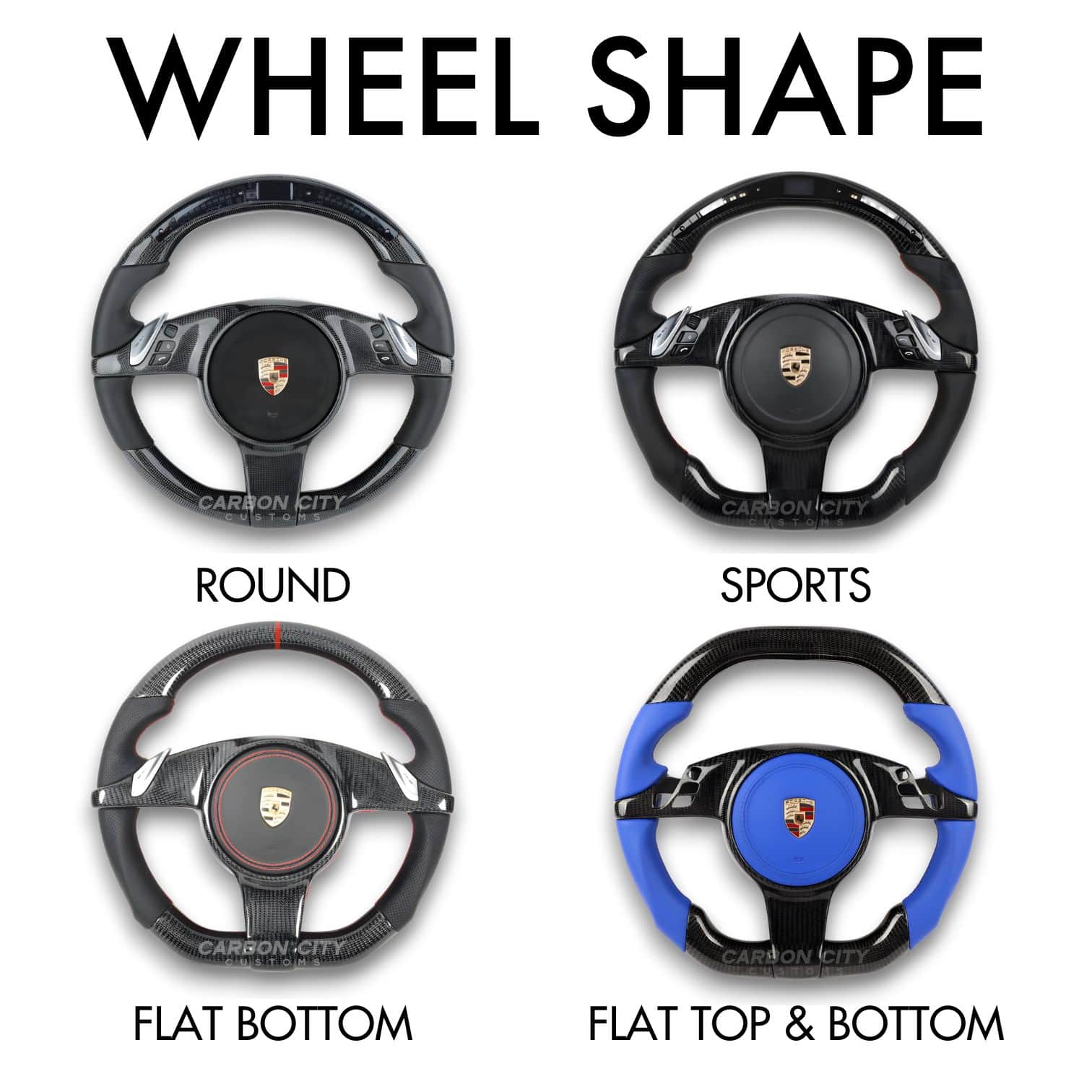 Porsche 2008 - 2014 Style Customizable Steering Wheel - Image 3