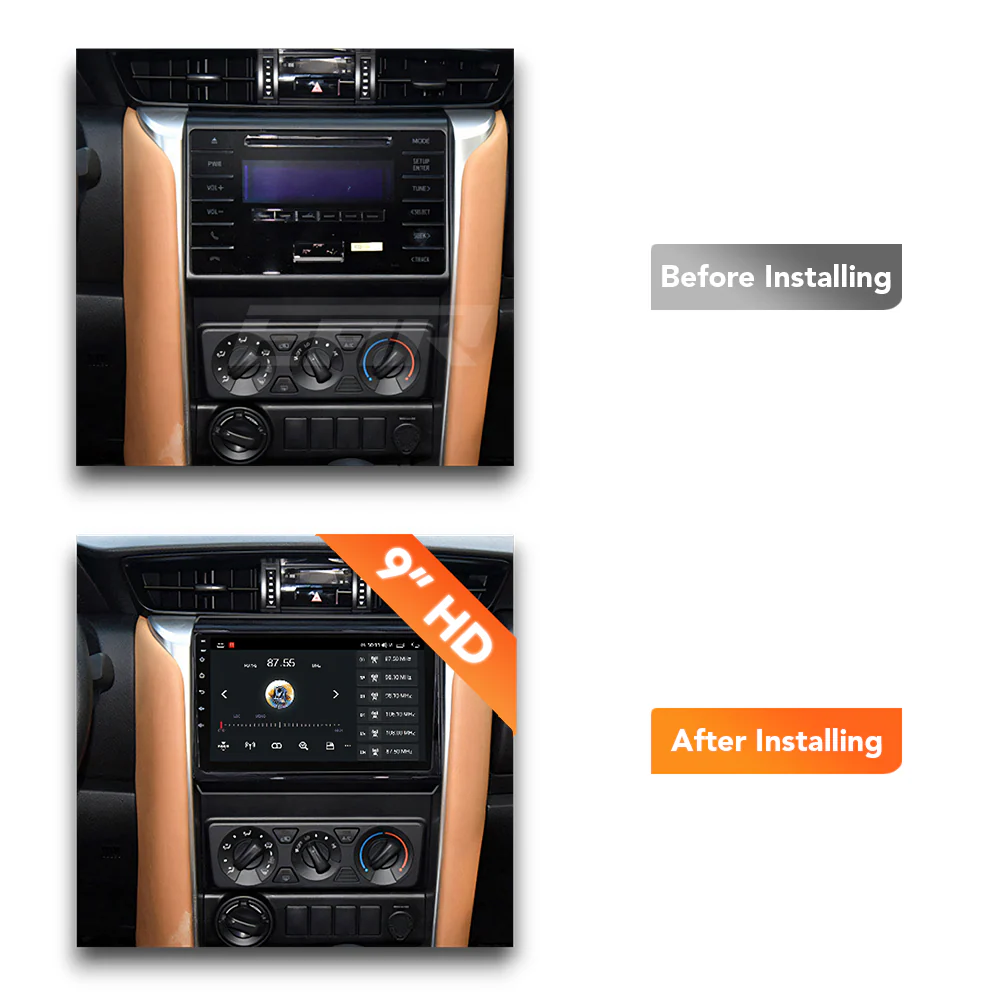 Toyota Fortuner (2015 - 2020) Multimedia 9" Touchscreen Display + Built-In Wireless Carplay & Android Auto - Image 6