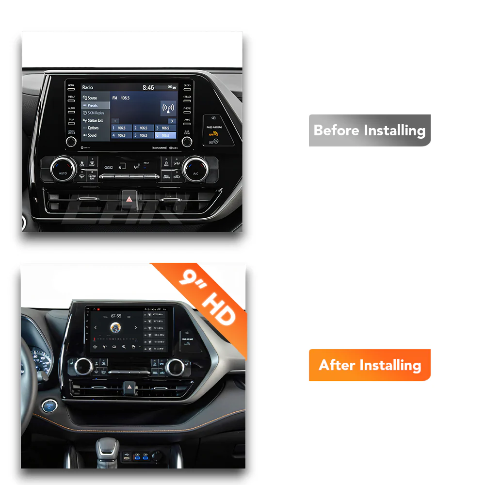 Toyota Highlander/Kluger (2022+) Multimedia 9" Touchscreen Display + Built-In Wireless Carplay & Android Auto - Image 6