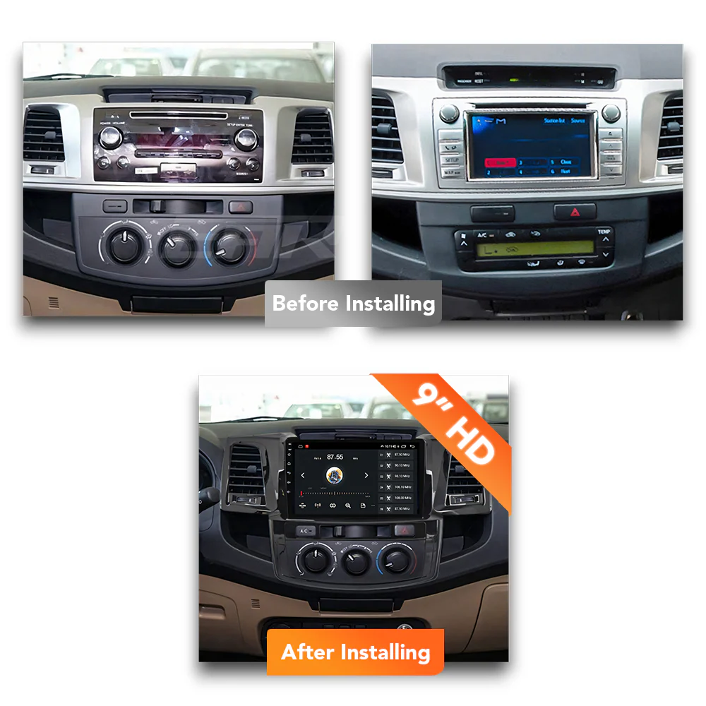Toyota HiLux (2004 - 2014) Multimedia 9" Touchscreen Display + Built-In Wireless Carplay & Android Auto - Image 6