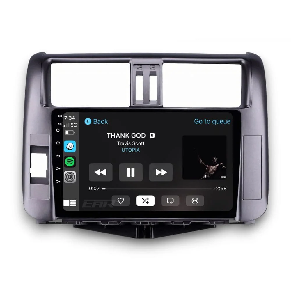 Toyota Prado 150 Series (2009 - 2013) Multimedia 9" Touchscreen Display + Built-In Wireless Carplay & Android Auto - Image 4