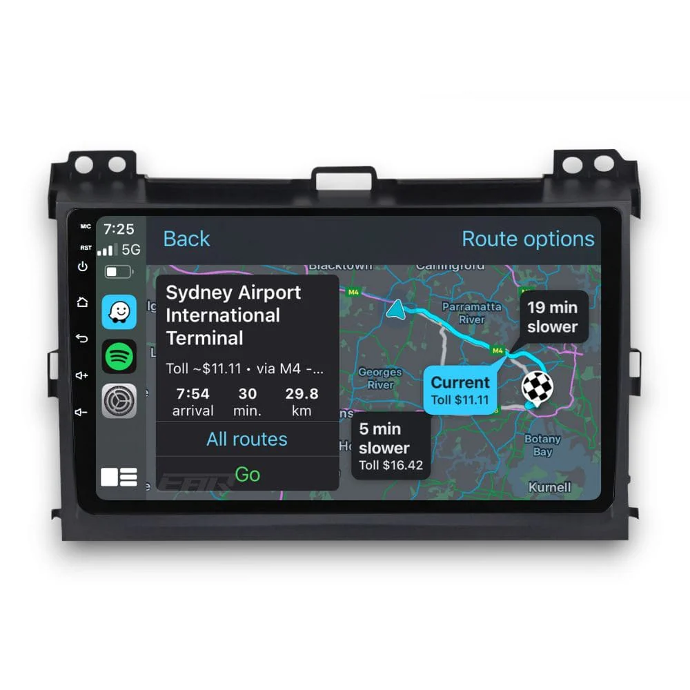 Toyota Prado 120 Series (2003 - 2009) Multimedia 9" Touchscreen Display + Built-In Wireless Carplay & Android Auto - Image 2