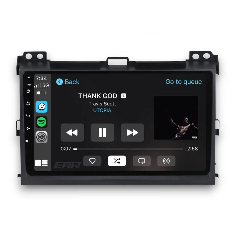 Toyota Prado 120 Series (2003 - 2009) Multimedia 9" Touchscreen Display + Built-In Wireless Carplay & Android Auto - Image 3