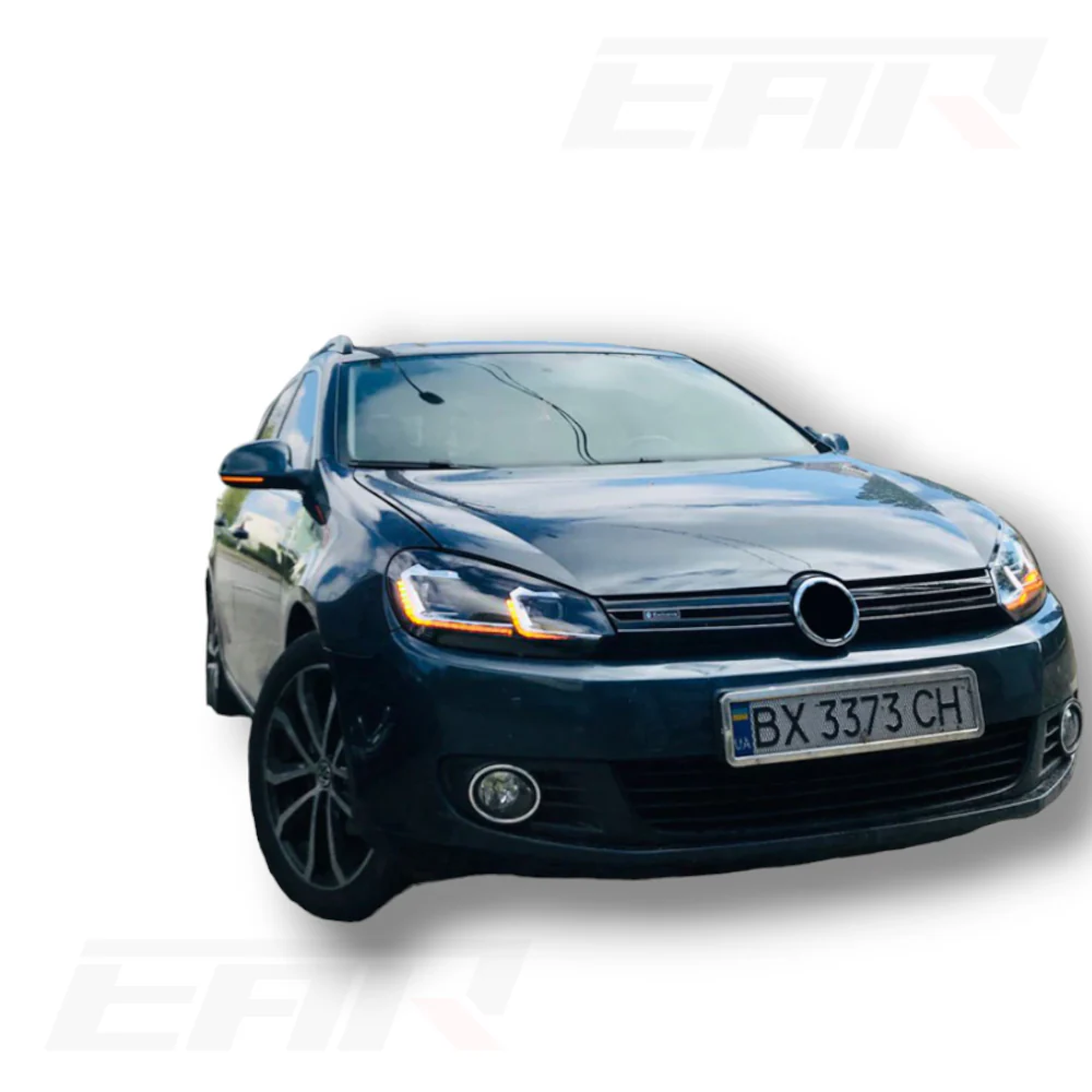 Volkswagen Golf Mk6 Sequential Mk7.5 Style Xenon Angel LED Headlights (2009 - 2012) - Image 6