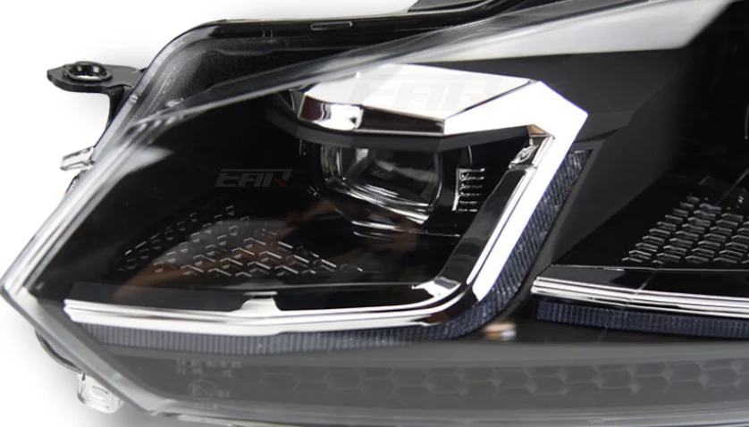 Volkswagen Golf Mk6 Sequential Mk7.5 Style Xenon Angel LED Headlights (2009 - 2012) - Image 9